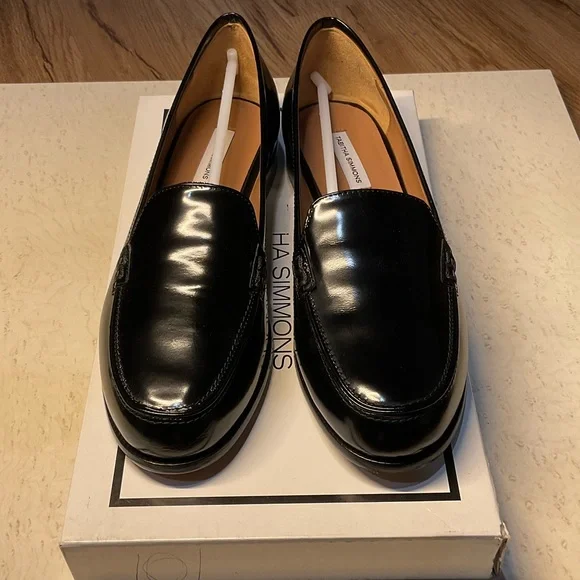 Tabitha Simmons Shoes Blakie Black Spazzolato Round Toe Loafer